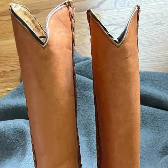 Vintage Frye western cowgirl tall boots,black label w/box womens size 7B USA. - Picture 9 of 16